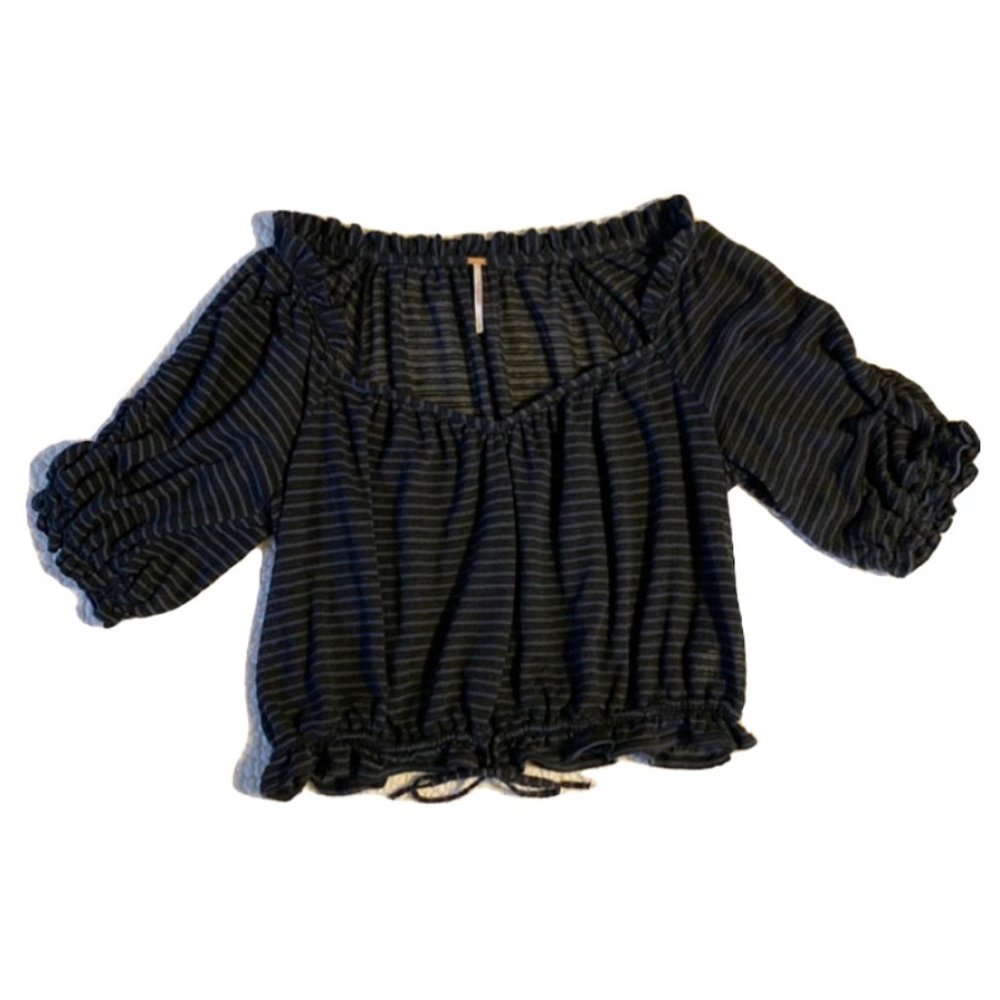 Free People Dorothy Blouse (Black) Size Large